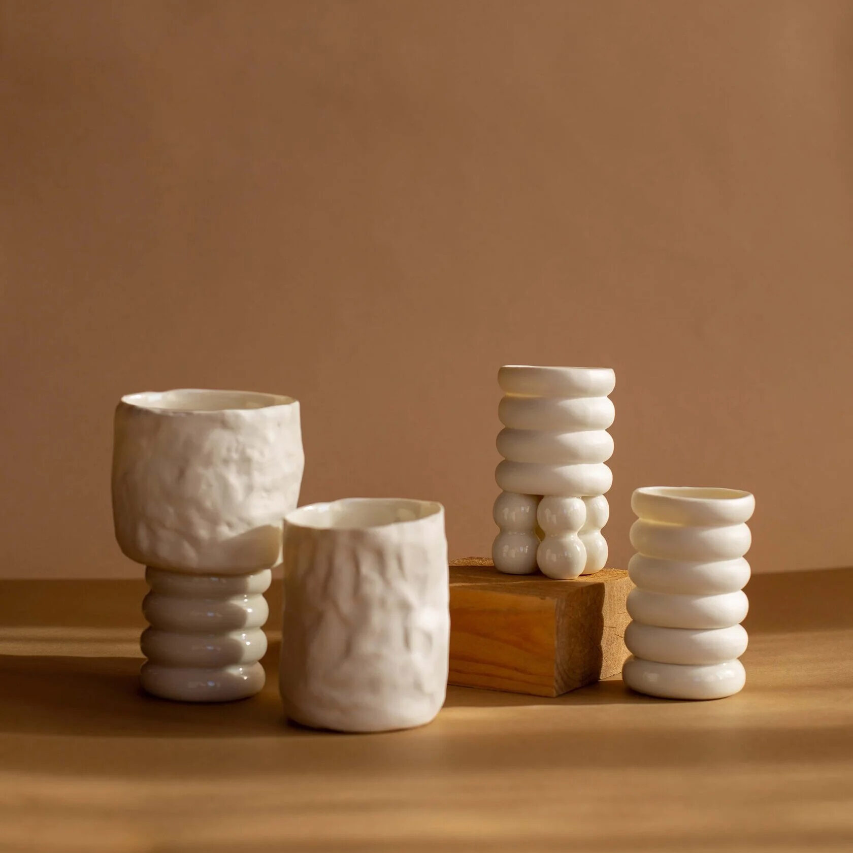 Кубок на кольцах RES Objects, 250 мл, белый, фарфор