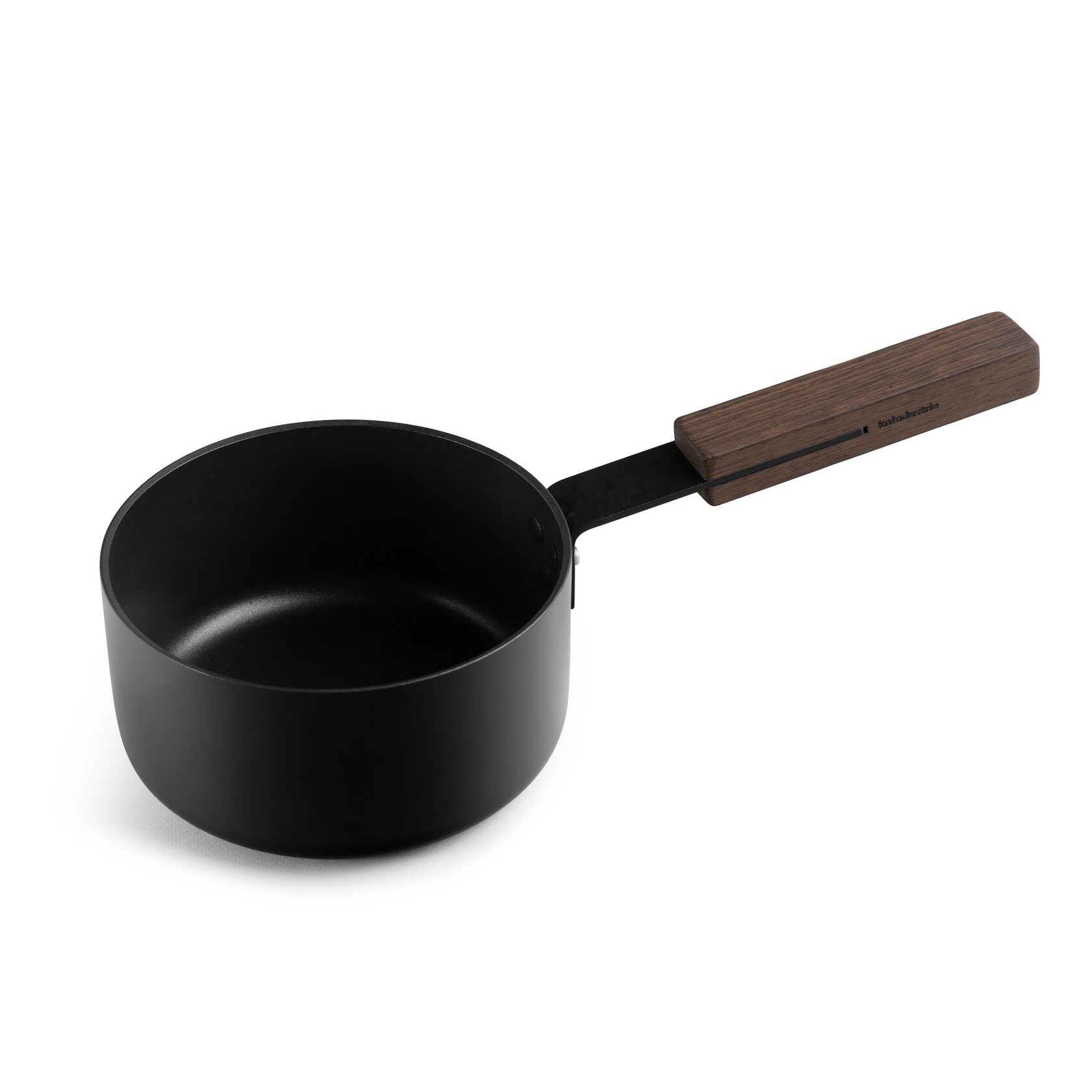 Сотейник KNIndustrie BLACK, 1.5 л, алюминий с антипригарным покрытием, ручка из дерева венге
