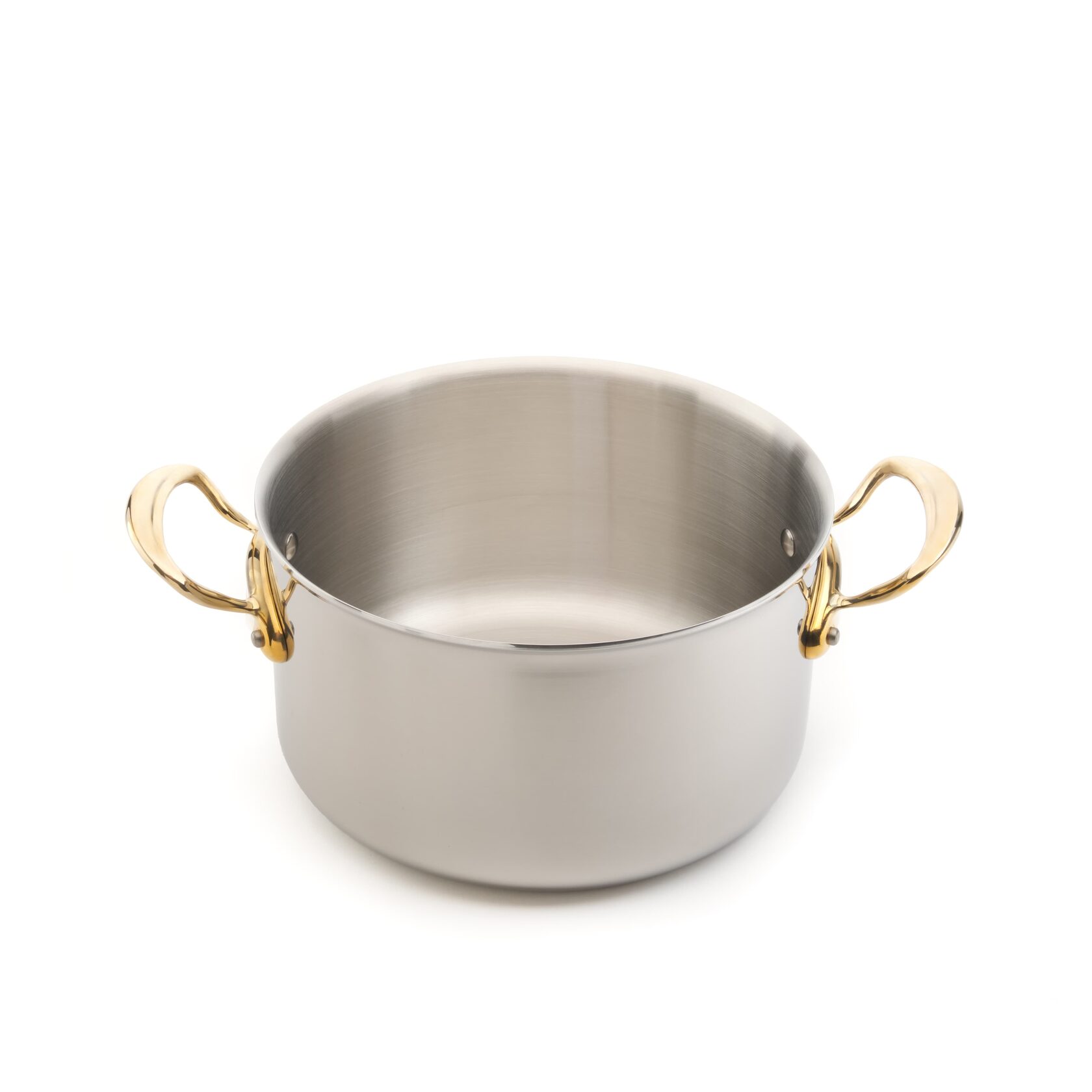 Кaстрюля с крышкой Mauviel 1830 M'COOK B 5.9 л с 2 бронзовыми ручками, нержавеющая сталь