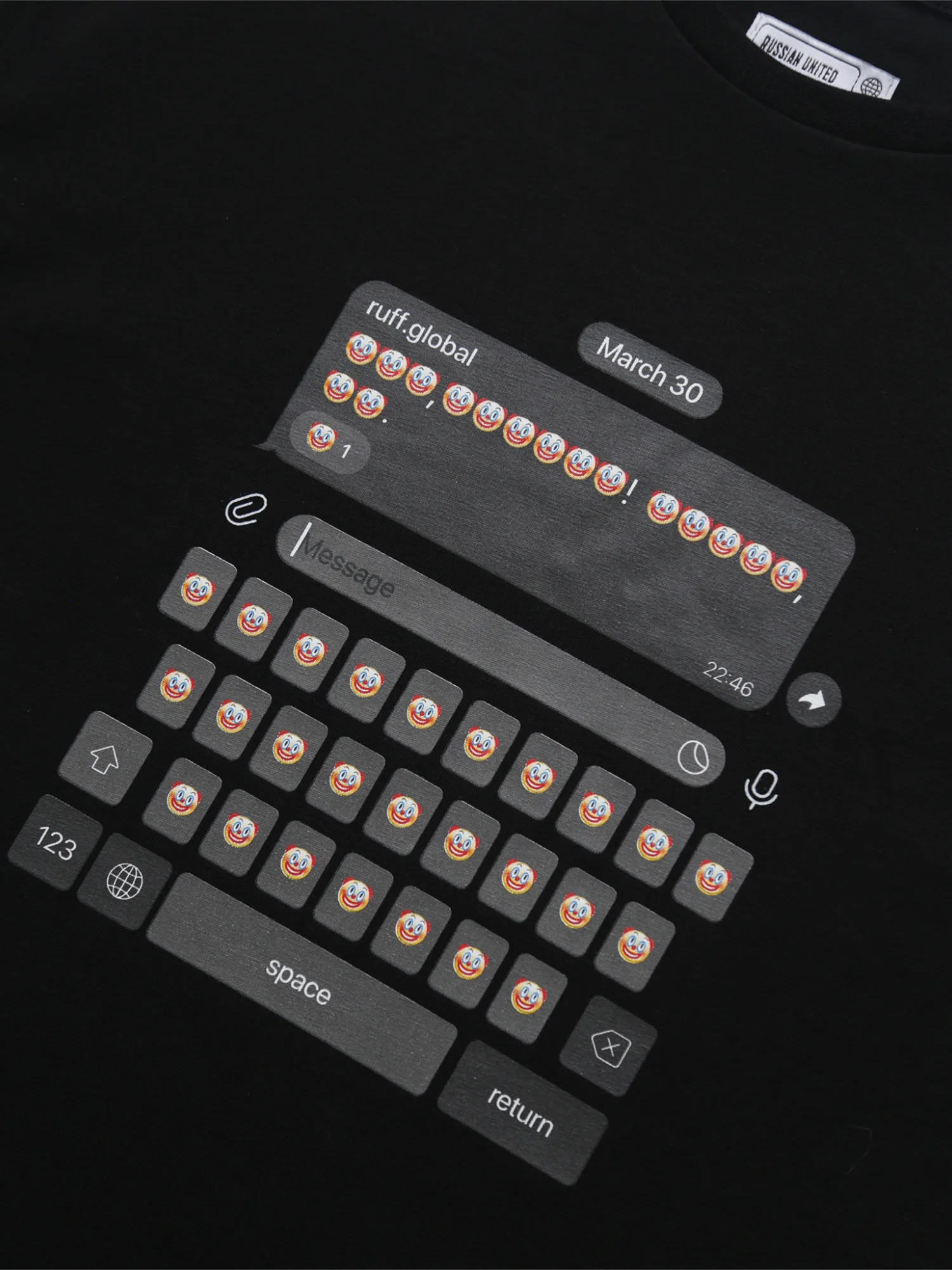 Хлопковая футболка "Clown Keyboard"