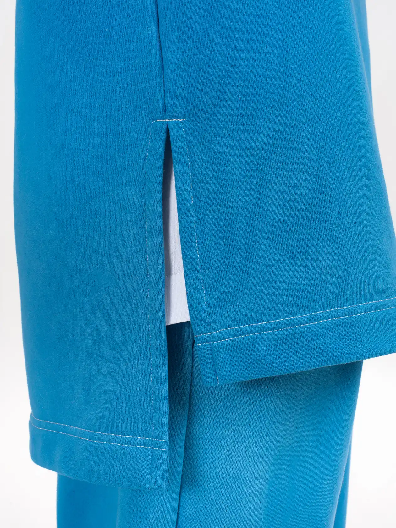 Худи c разрезами Meteopathia garment-dyed голубое небо
