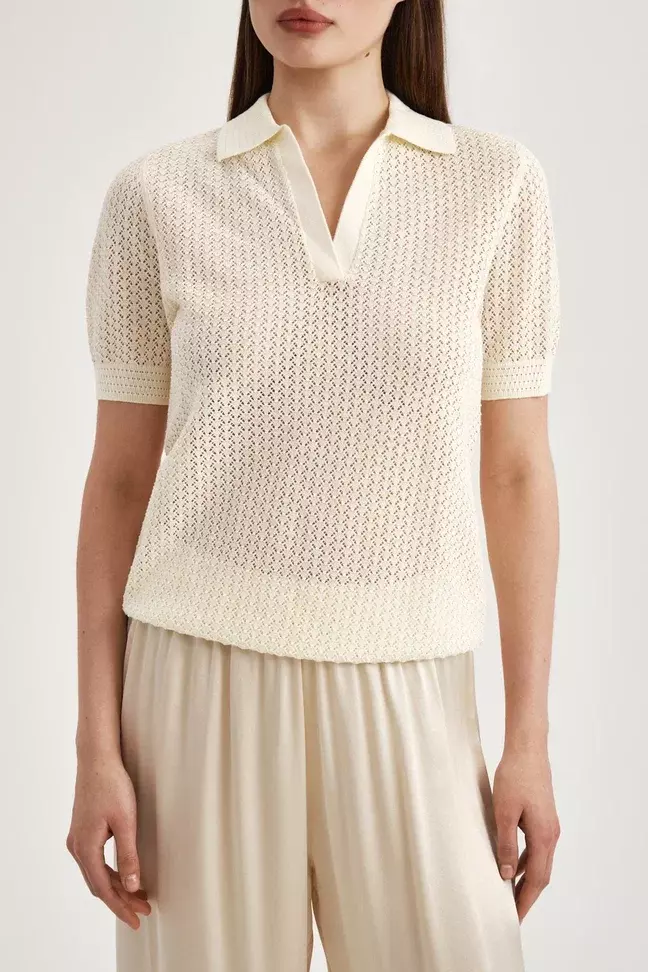 Поло Knit White
