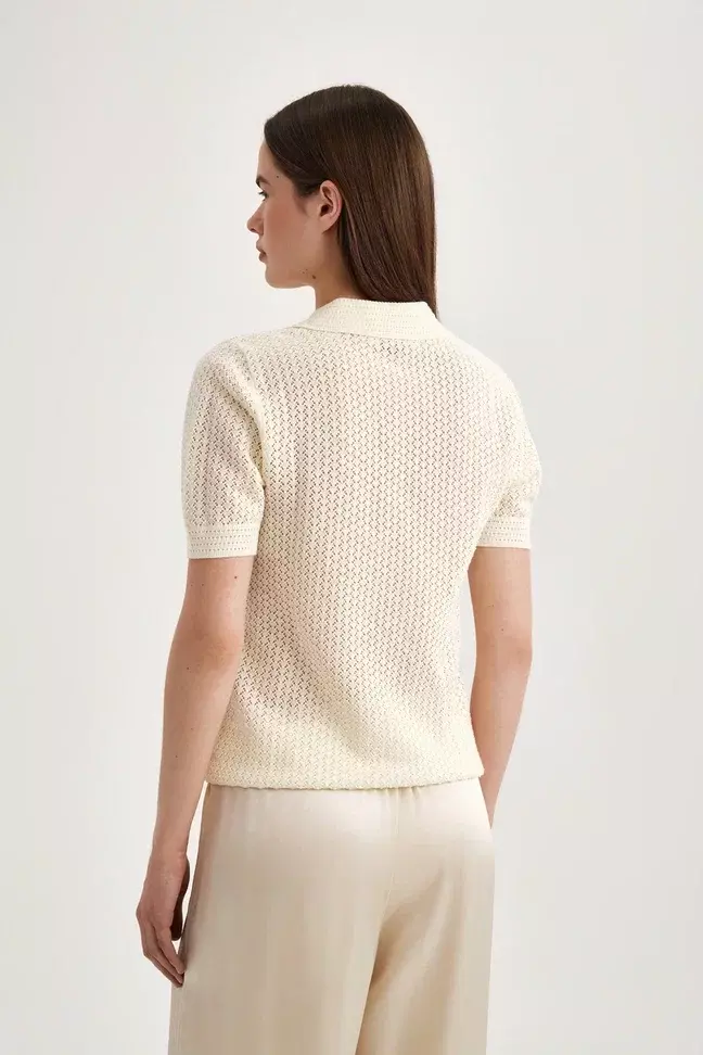 Поло Knit White