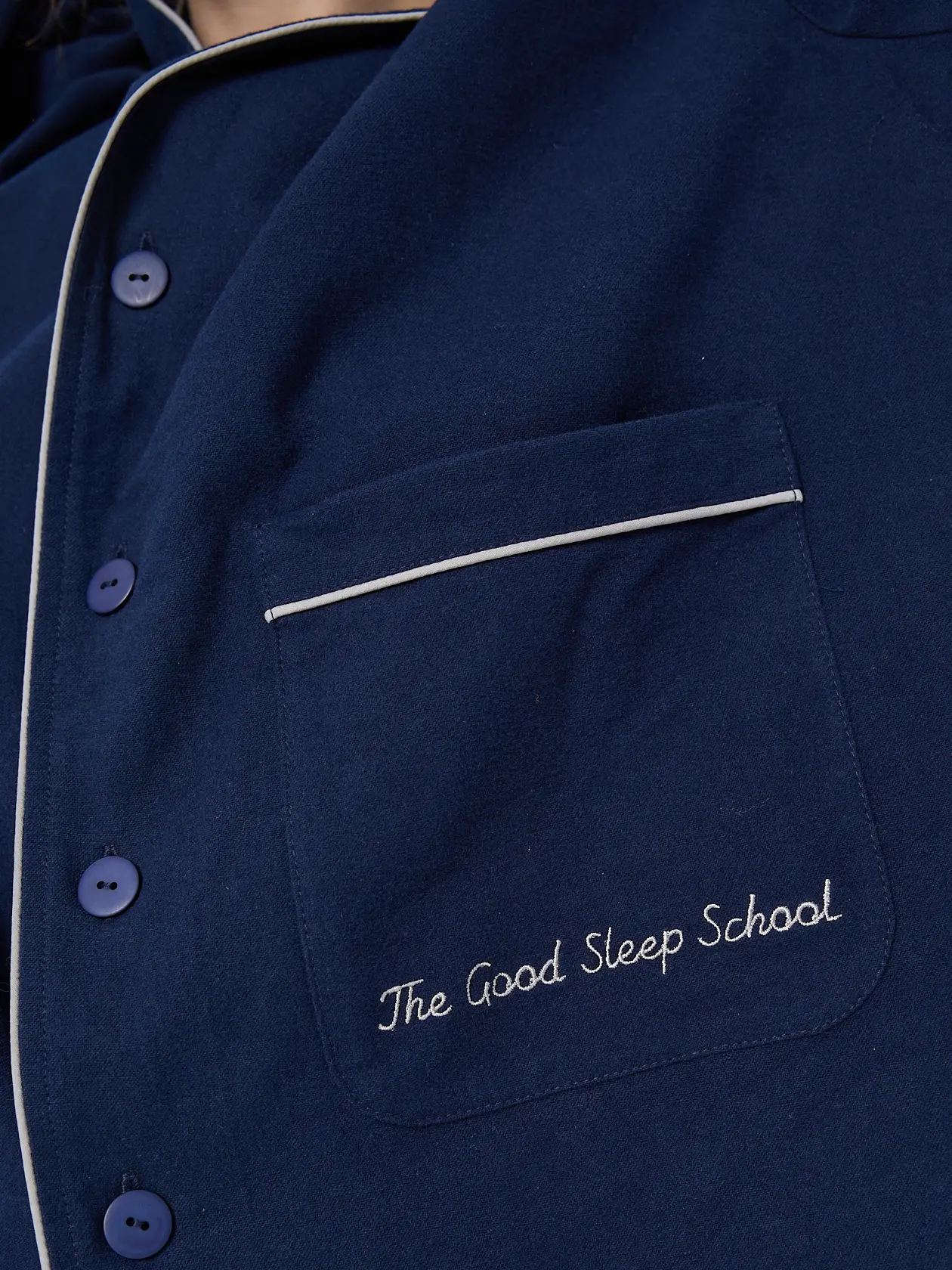 Пижама The Good Sleep School из фланели синяя