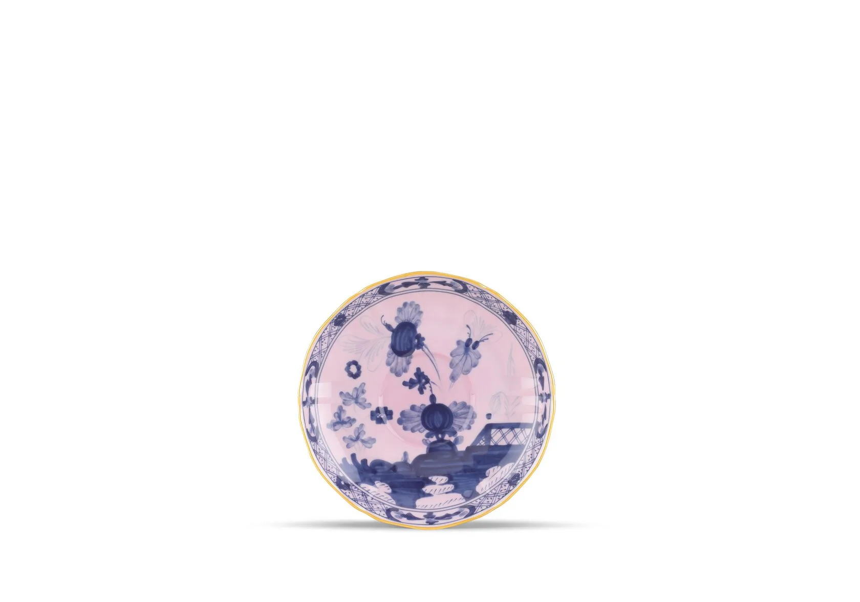 Блюдце к чашке для чая Ginori 1735 ORIENTE ITALIANO, D15 см, розово-синий, фарфор