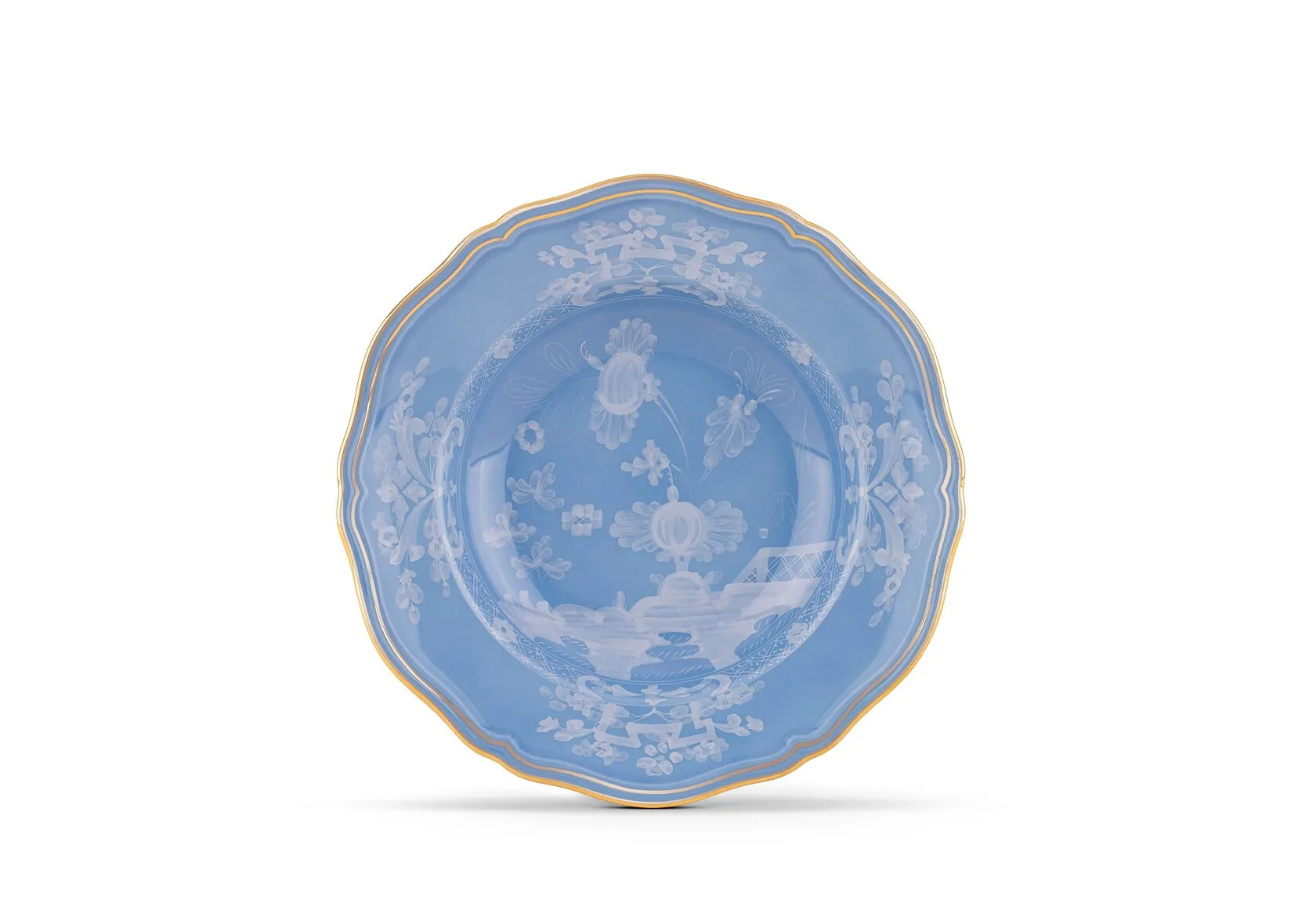 Тарелка суповая глубокая Ginori 1735 ORIENTE ITALIANO, D24 см, голубой/белый, фарфор
