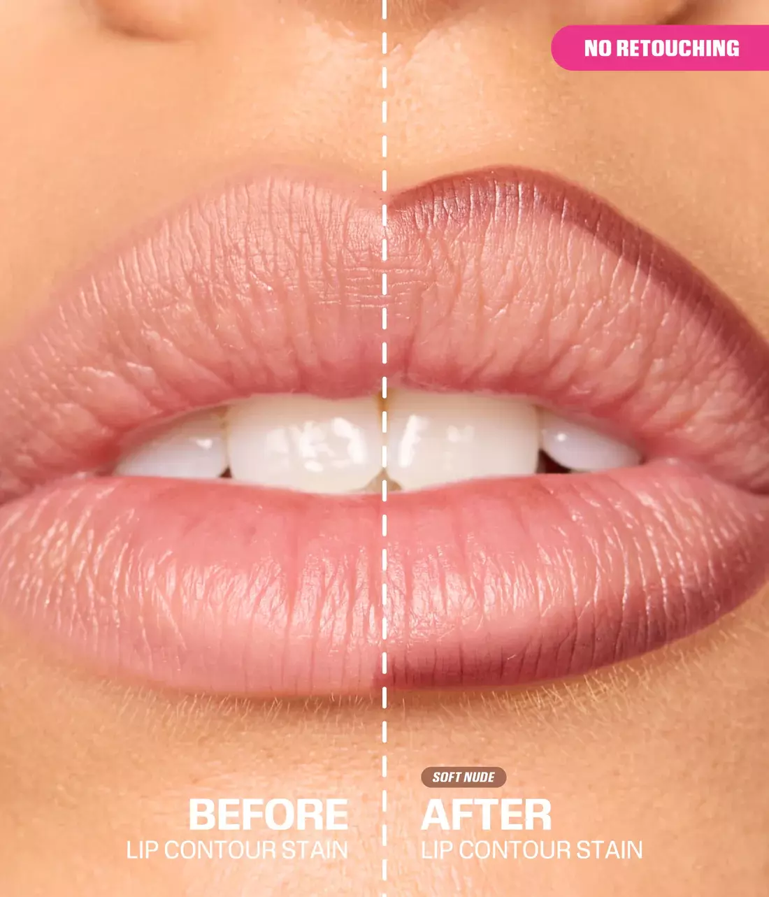 HUDA BEAUTY LIP CONTOUR STAIN LIP TINT SOFT NUDE
