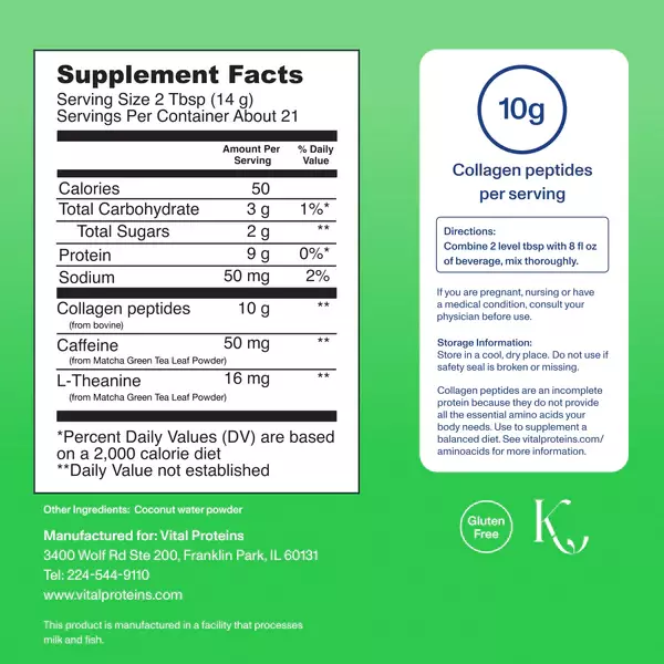 VITAL PROTEINS MATCHA COLLAGEN
