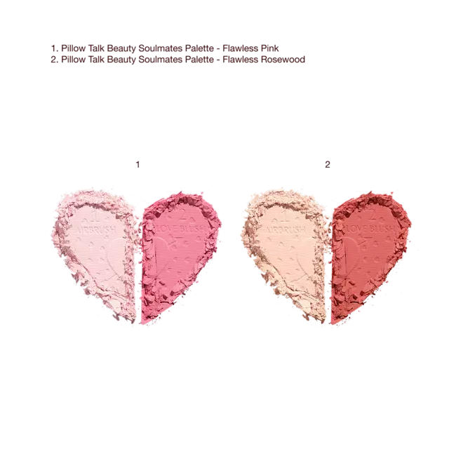 CHARLOTTE TILBURY BEAUTY SOULMATES PALETTE — PILLOW TALK FLAWLESS PINK
