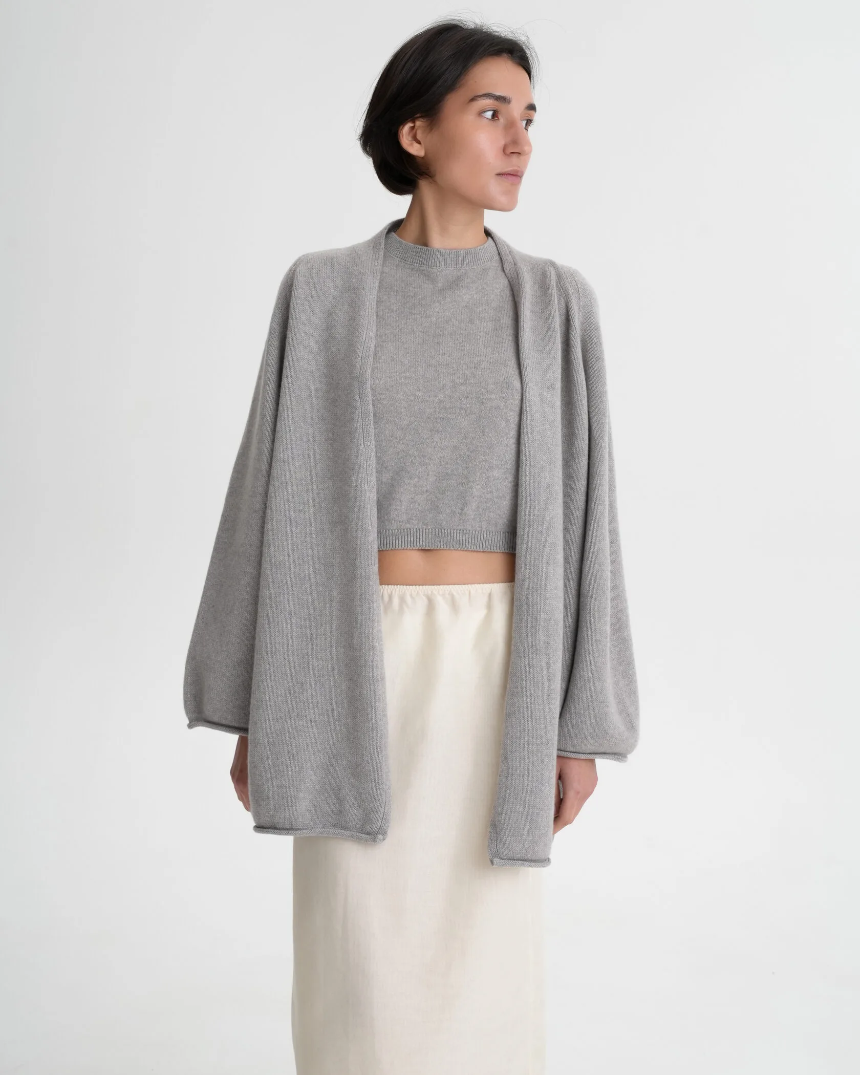 Кардиган без пуговиц из кашемира
