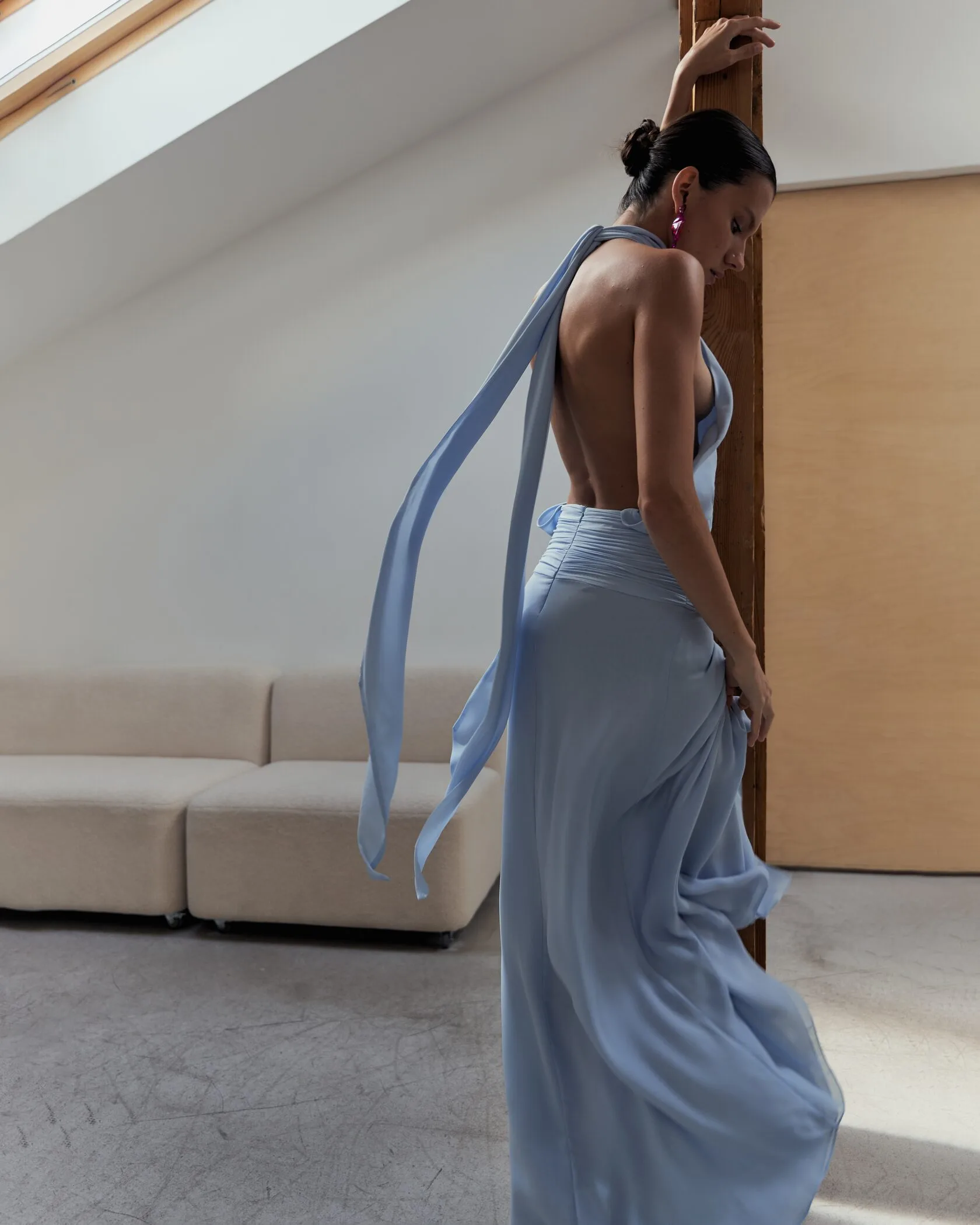 Платье Мира голубое