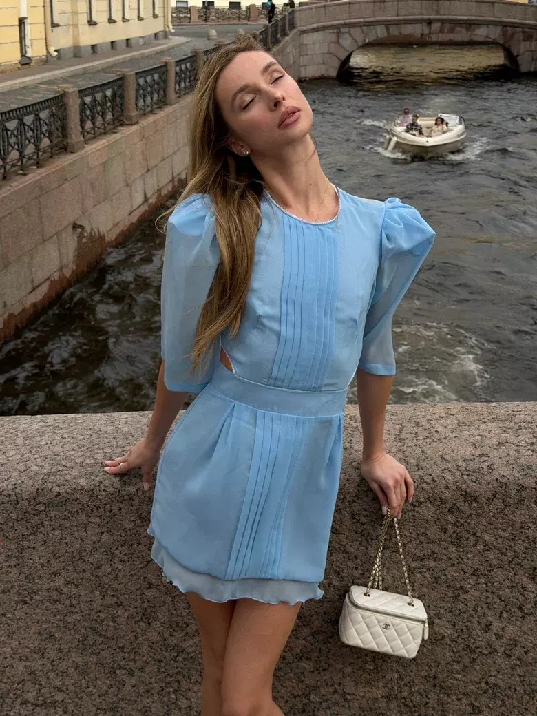 Платье Naomi голубое