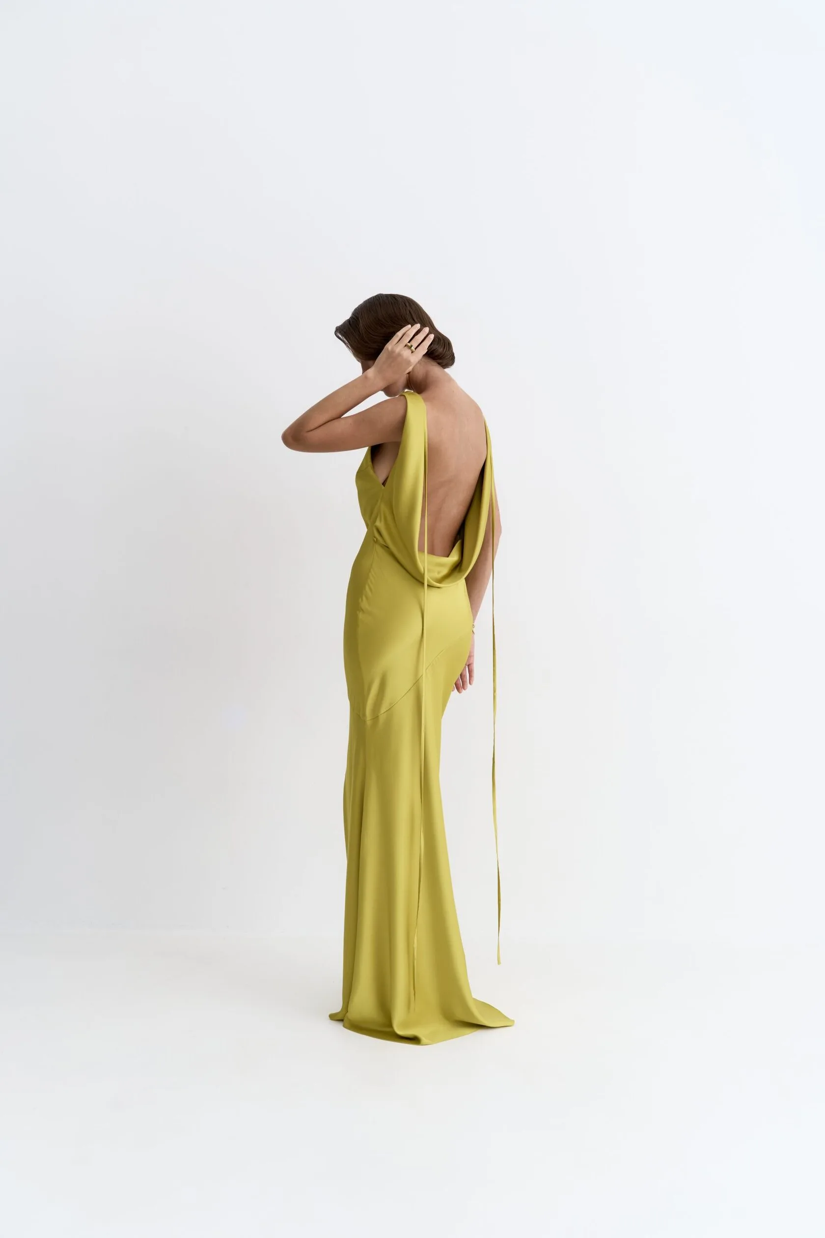 Платье 'Orchid' из вискозного шелка lime
