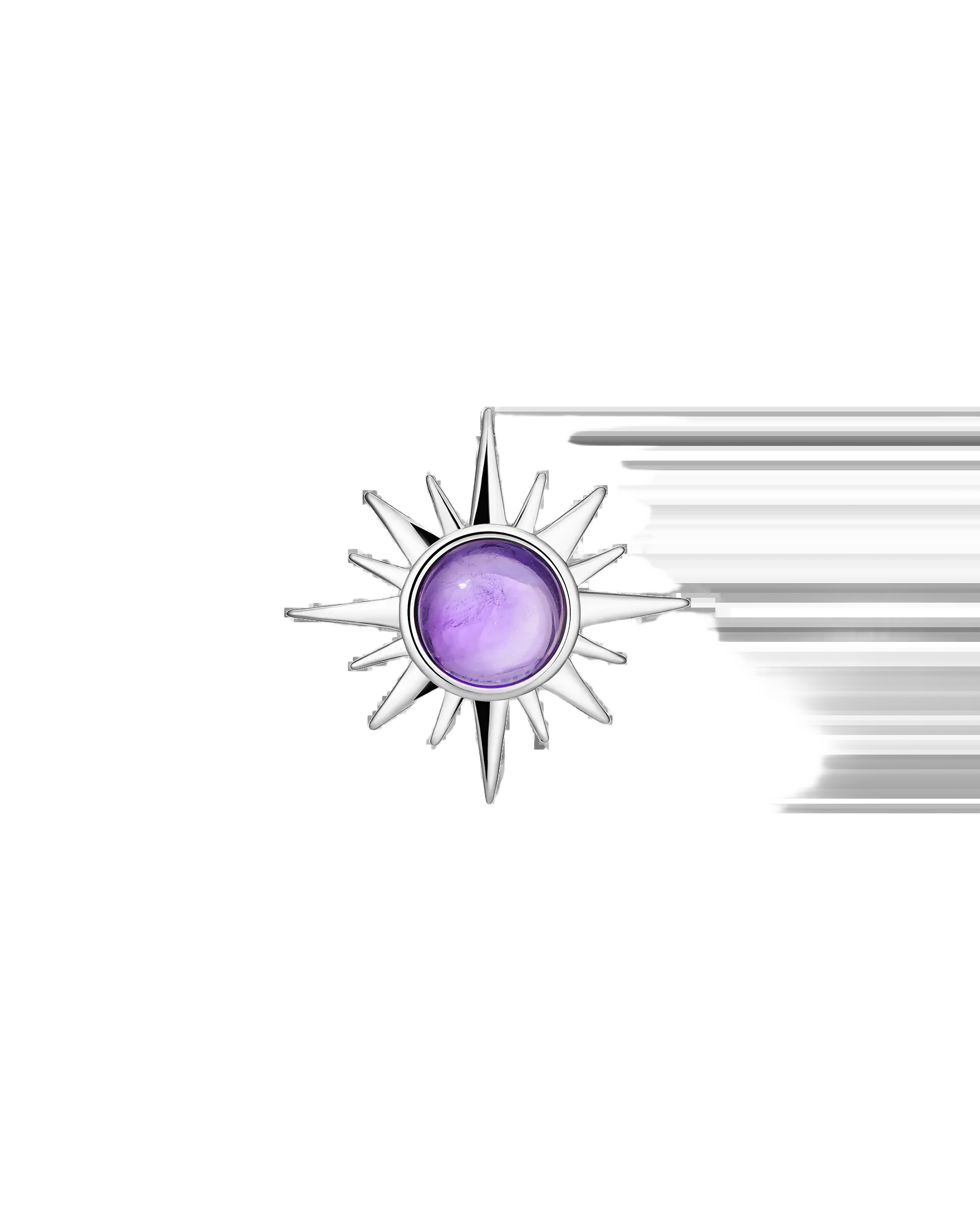 подвеска POLAR с аметистом (родирование)