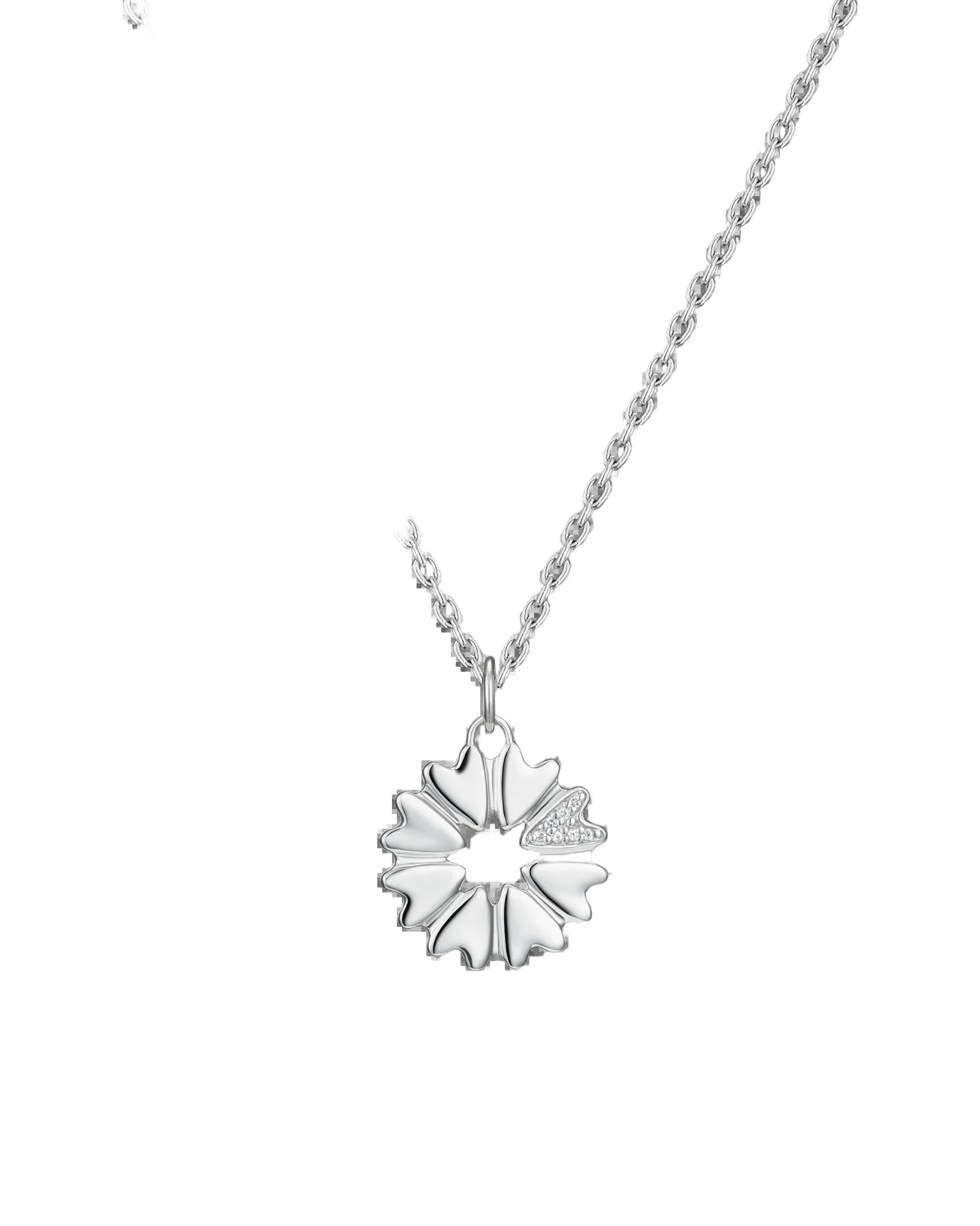 подвеска FLOVER c белым топазом на цепочке 45-50 см