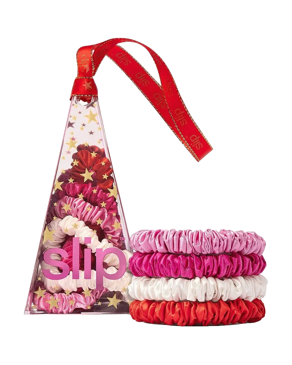 SLIP PURE SILK SKINNY SCRUNCHIE ORNAMENT AGGIE