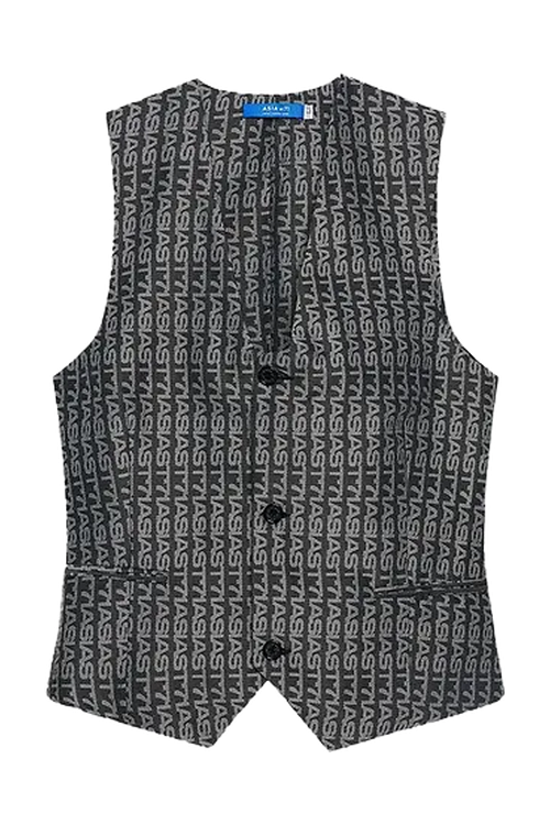 Жилет Jacquard Monogram Grey Asia St 71 на BABOCHKA.RU, арт. Ast71.vest-jacquard-mngrm, цвет Серый, цена 8500