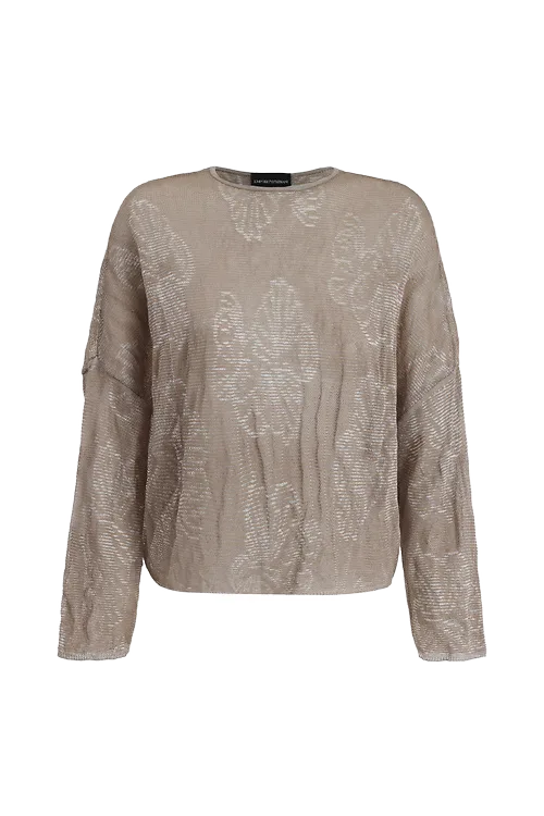 Джемпер из хлопка Emporio Armani на BABOCHKA.RU, арт. EW003652 AF21633, цвет Бежевый, цена 46100