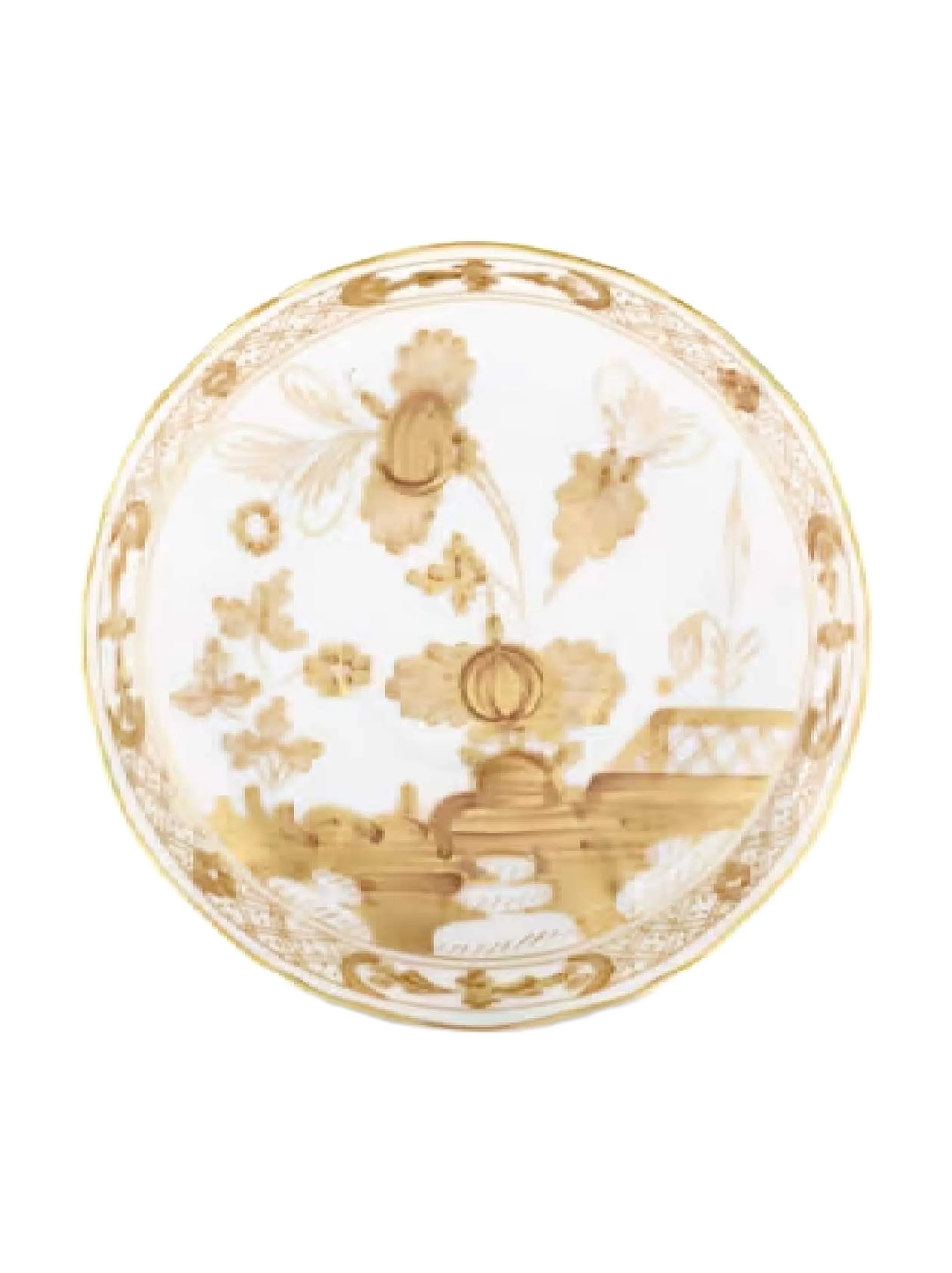 Блюдце к чашке для чая Ginori 1735 ORIENTE ITALIANO, D15 см, белый/золотой, фарфор