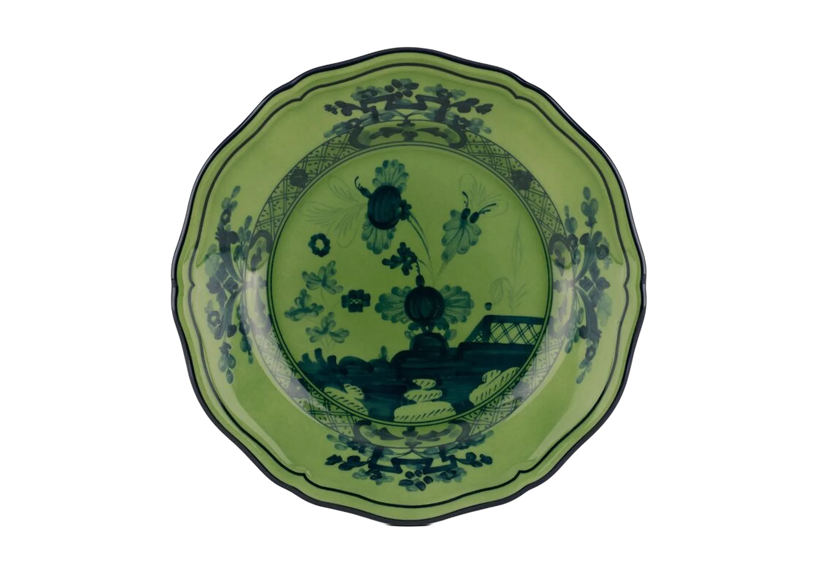 Тарелка для хлеба Ginori 1735 ORIENTE ITALIANO, D17 см, зеленый/синий, фарфор
