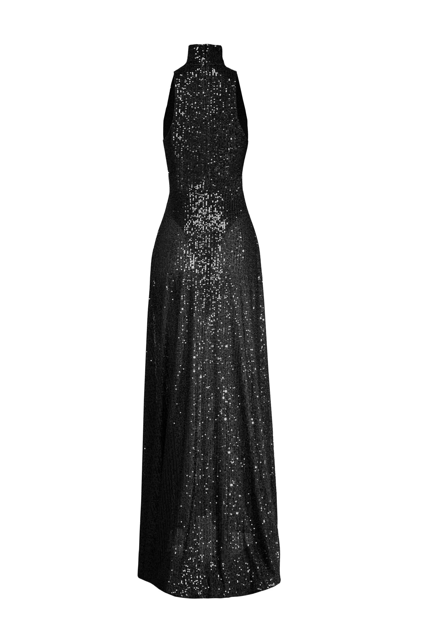 Платье с боди из прозрачных пайеток Naked dress” черное