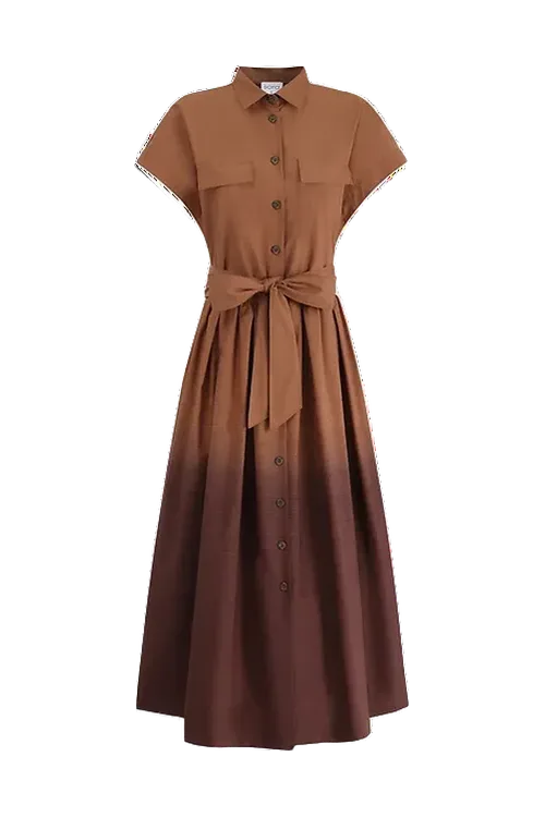 Платье из хлопка Sara Roka на BABOCHKA.RU, арт. S1Q1345 SA11750, цвет Коричневый, цена 69900