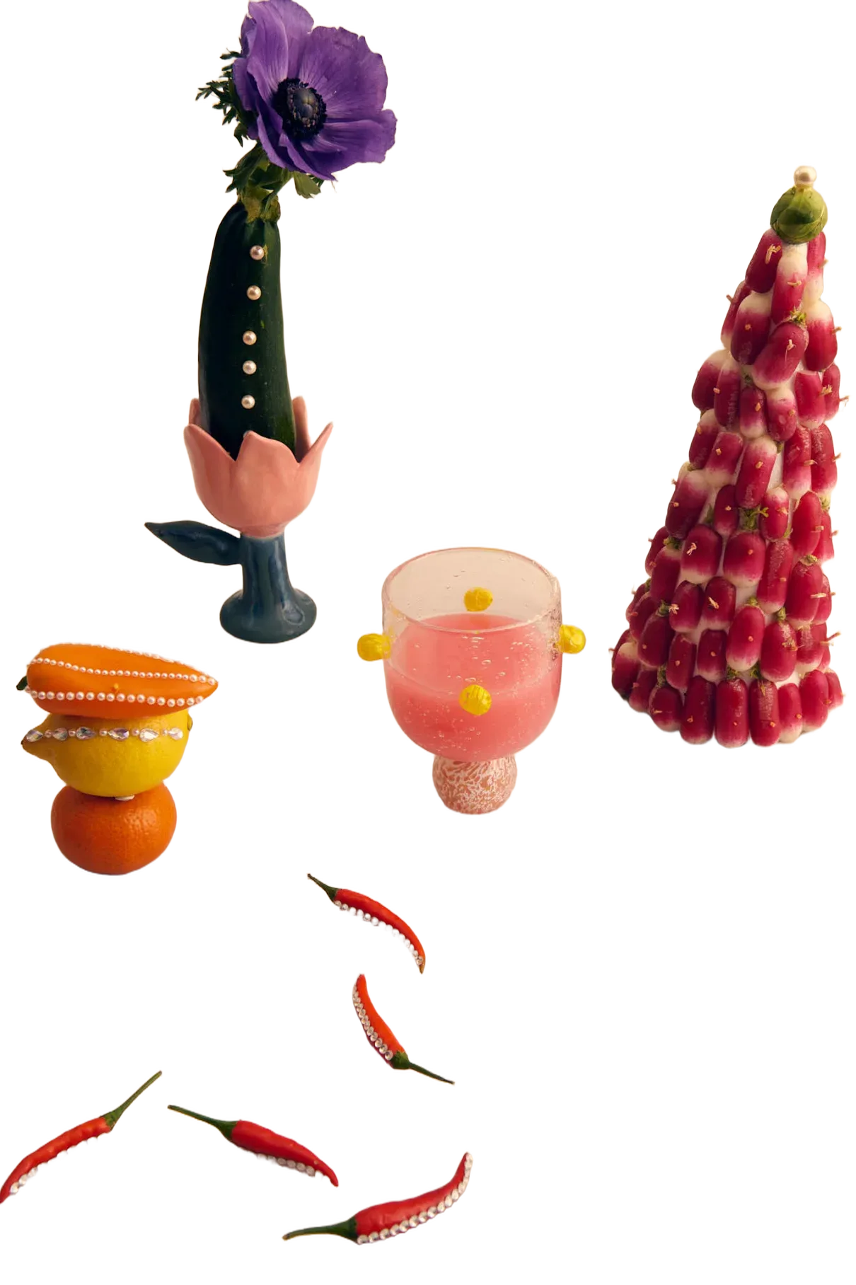 Набор стаканов Dotty Pink & Yellow