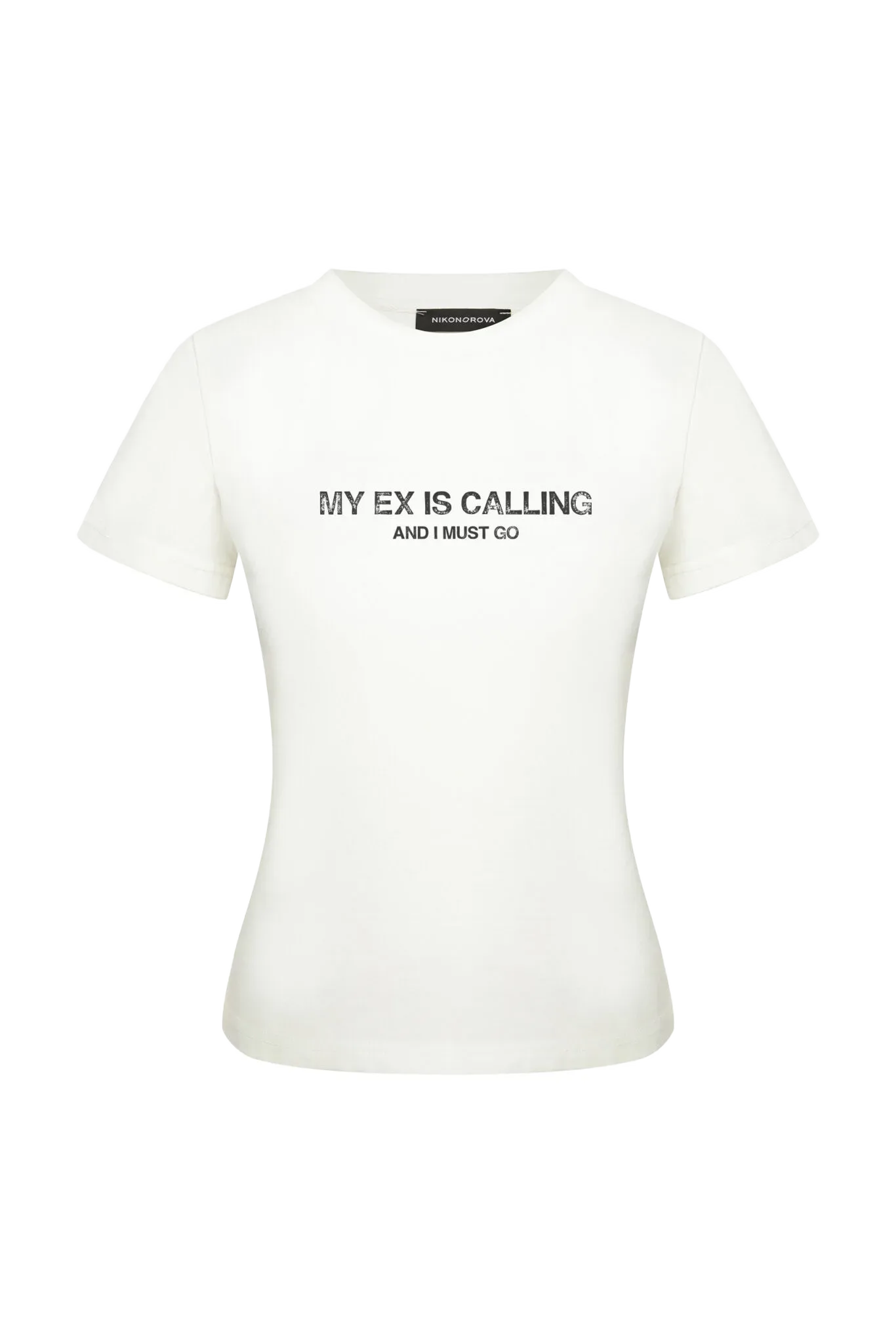 Футболка MY EX IS CALLING slim white