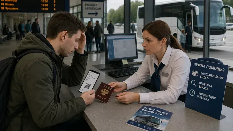 Восстановление билета на автобус