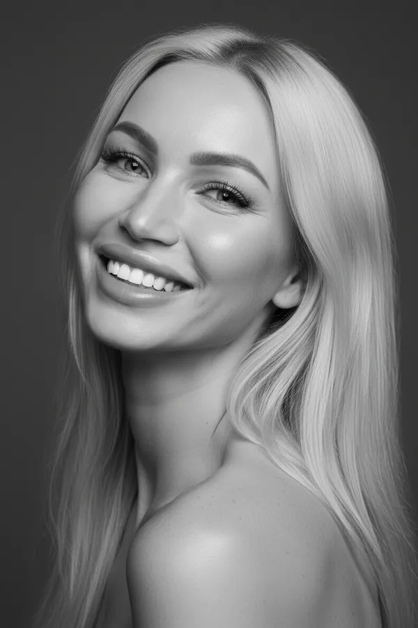 Черно белая фотосессия в студии - главное фото
