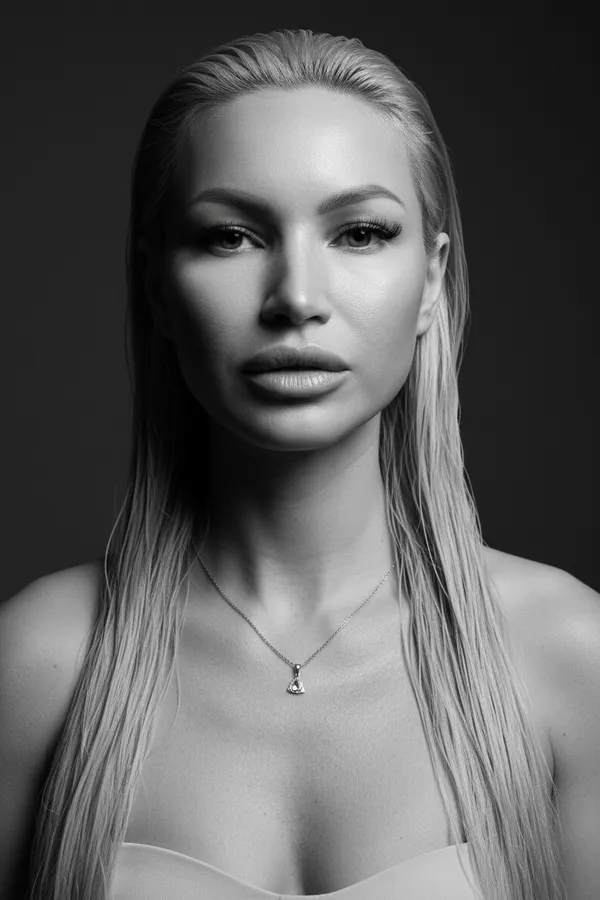 Черно белая фотосессия в студии - фото 2