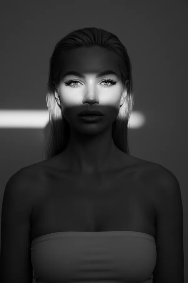 Черно белая фотосессия в студии - фото 3