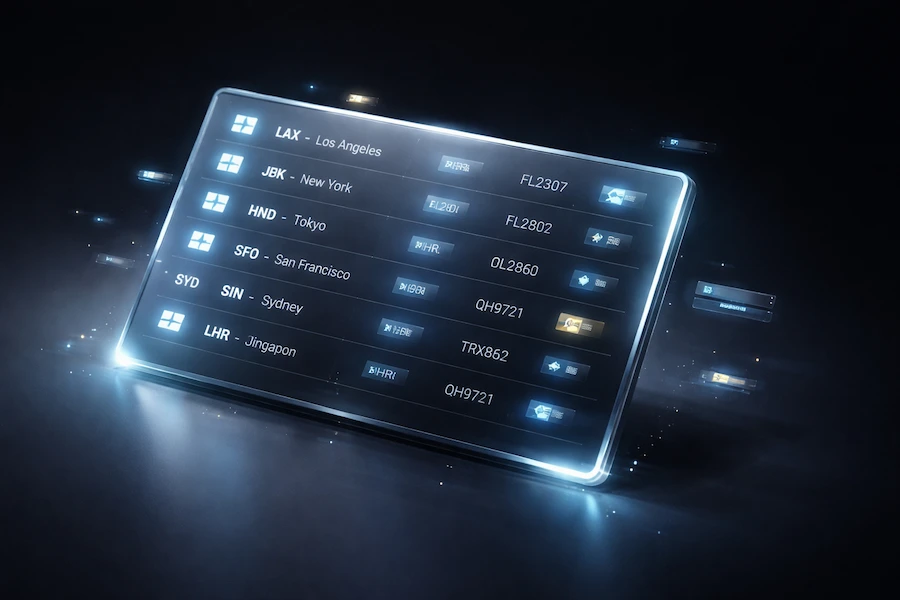 Каталог авиакомпаний и аэропортов: модальное окно с навигацией по маршрутной сети