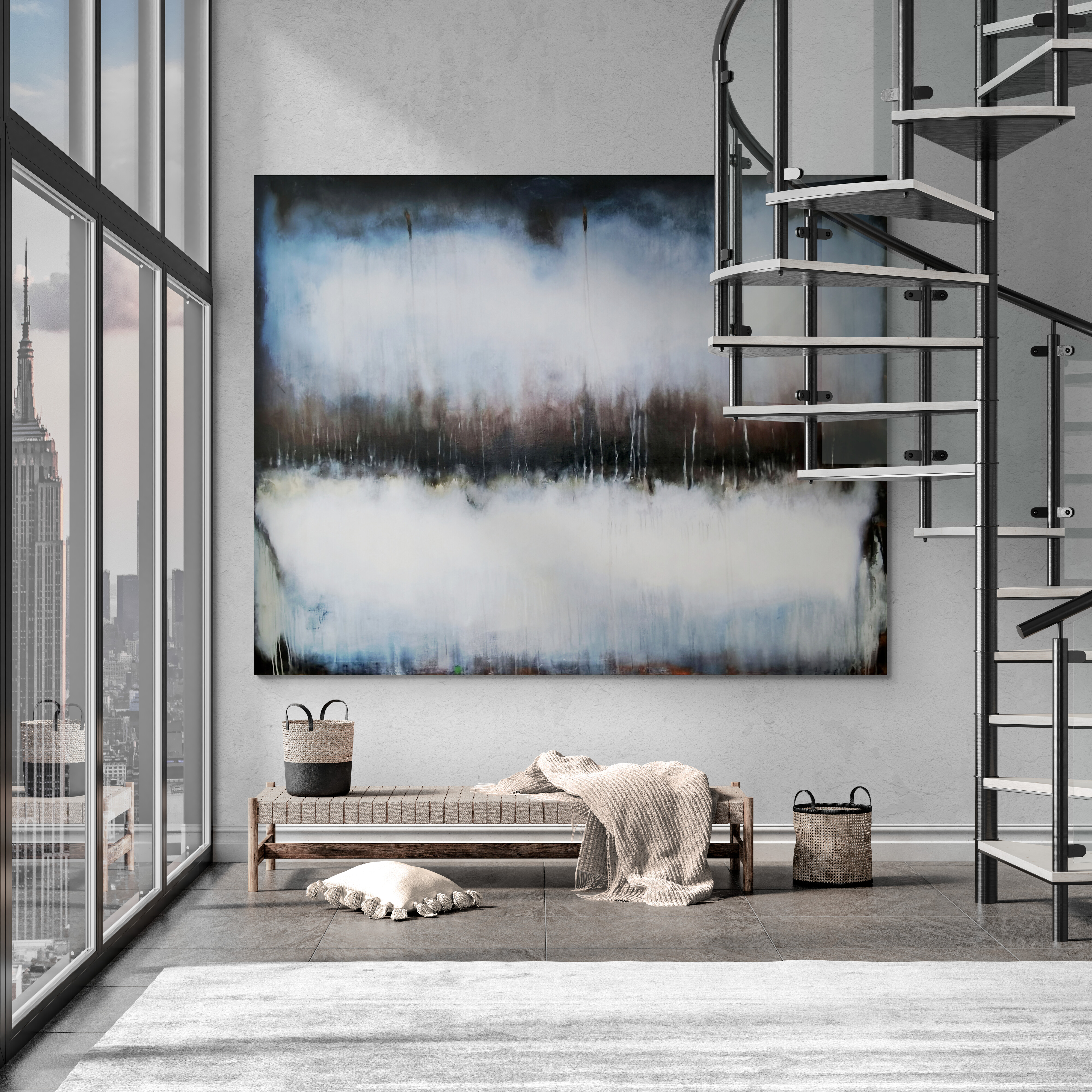 Картина современная абстракция “Вторжение” 200×160 см