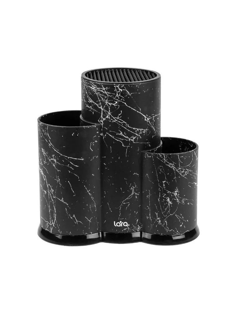 Подставка для ножей и столовых приборов LARA черная