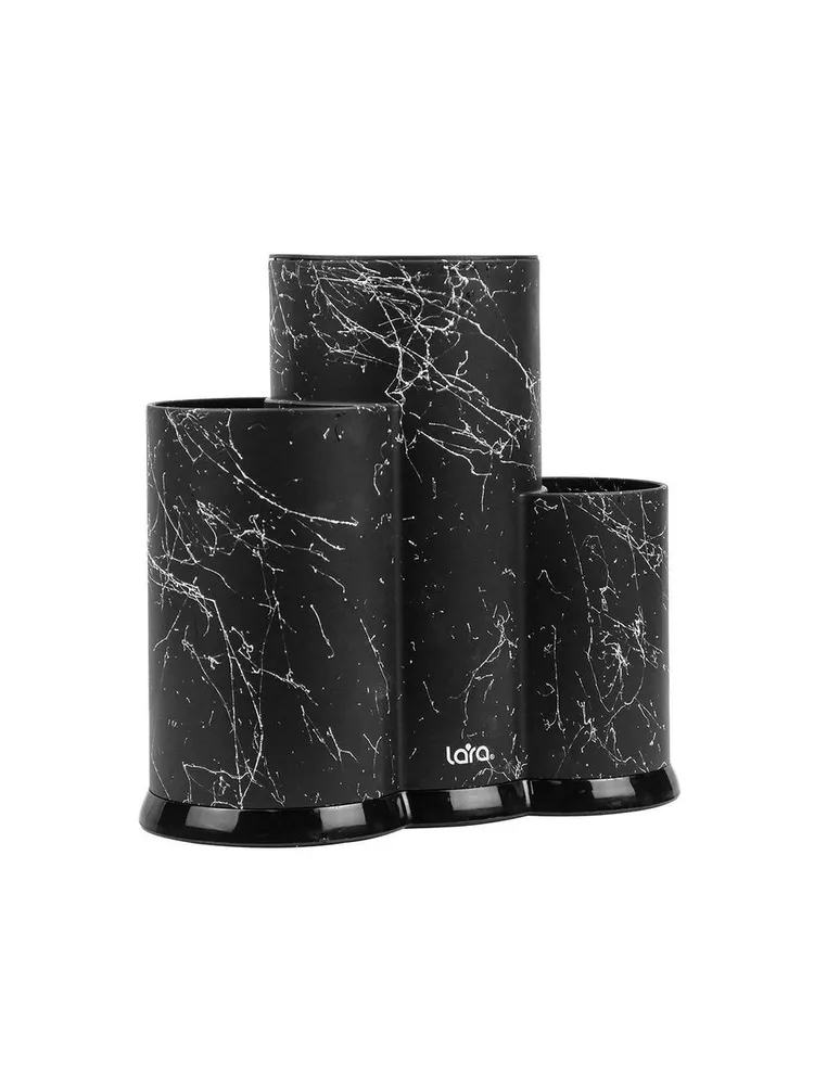 Подставка для ножей и столовых приборов LARA черная