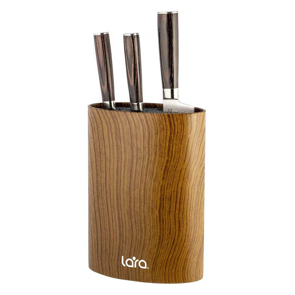 Подставка для ножей и ножниц для кухни с наполнителем настольная LARA высота 22см универсальная овал Soft touch, держатель, органайзер, кухонные приборы на стол