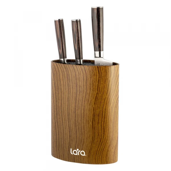 Подставка для ножей и ножниц для кухни с наполнителем настольная LARA высота 22см универсальная овал Soft touch, держатель, органайзер, кухонные приборы на стол - превью 2