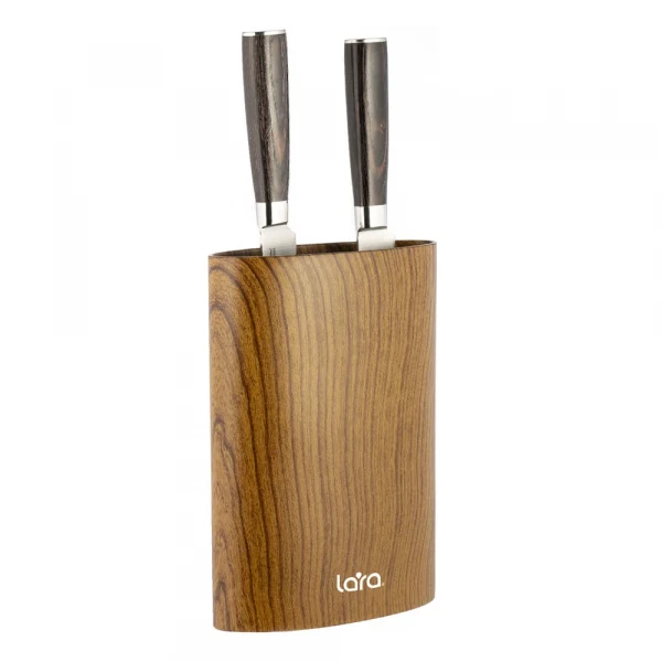 Подставка для ножей и ножниц для кухни с наполнителем настольная LARA высота 22см универсальная овал Soft touch, держатель, органайзер, кухонные приборы на стол - превью 6