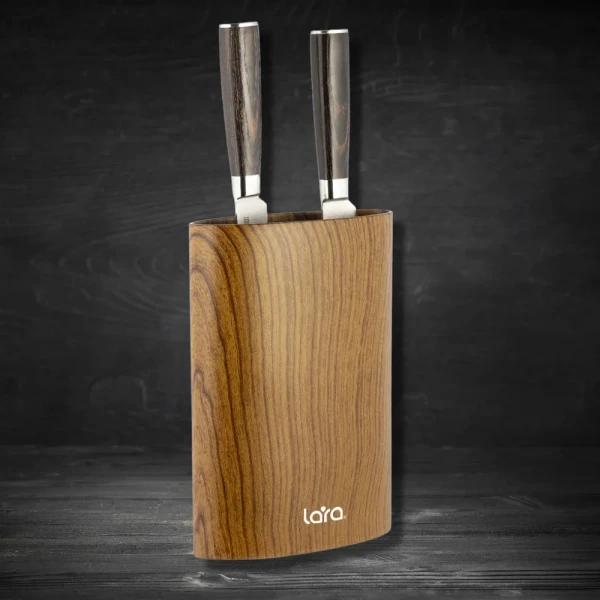 Подставка для ножей и ножниц для кухни с наполнителем настольная LARA высота 22см универсальная овал Soft touch, держатель, органайзер, кухонные приборы на стол - превью 7