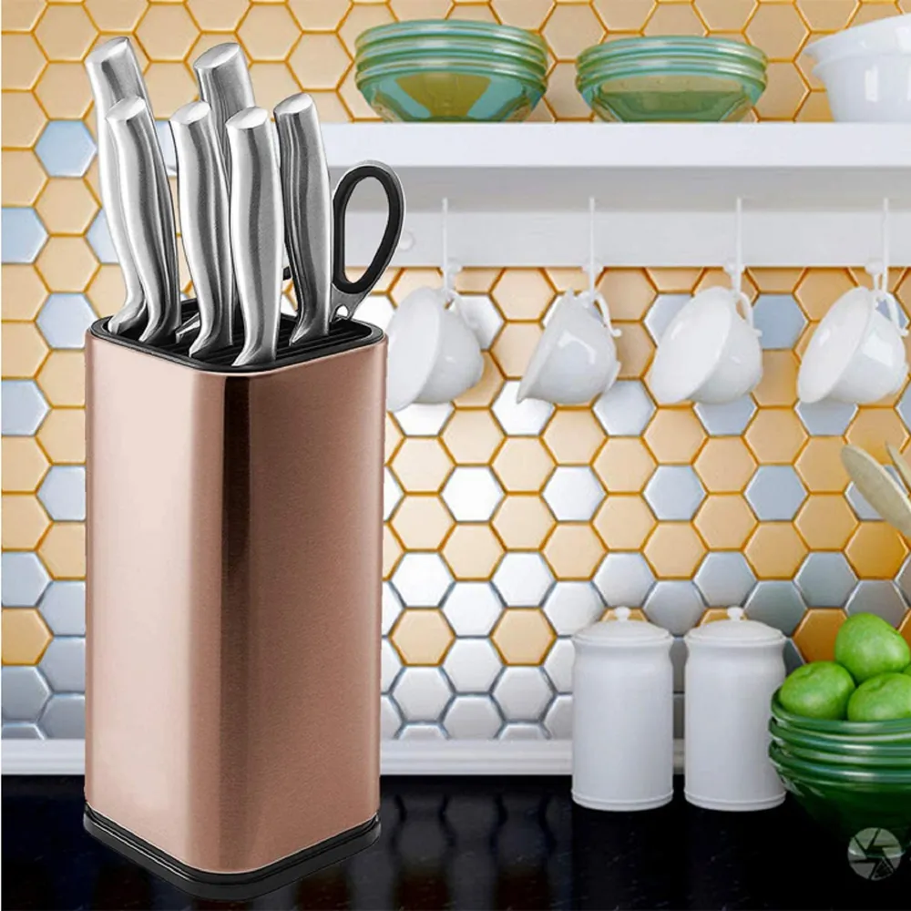 Подставка Le Meiler HM-003 универсальная для ножей и ножниц, цвет золотая бронза