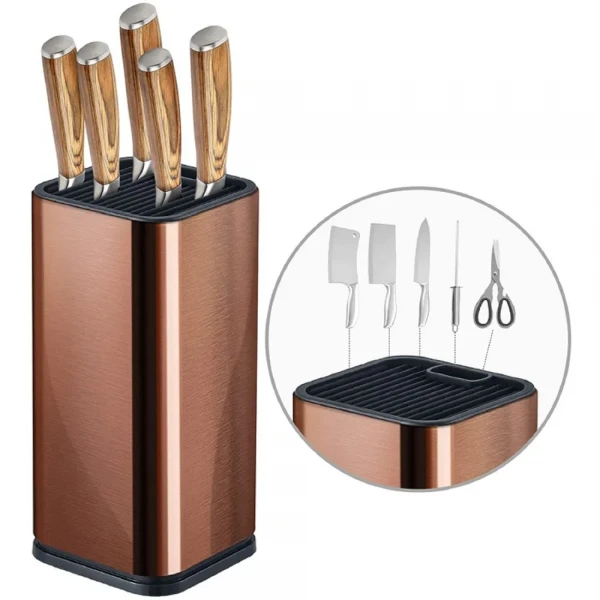 Подставка Le Meiler HM-003 универсальная для ножей и ножниц, цвет золотая бронза - превью 5