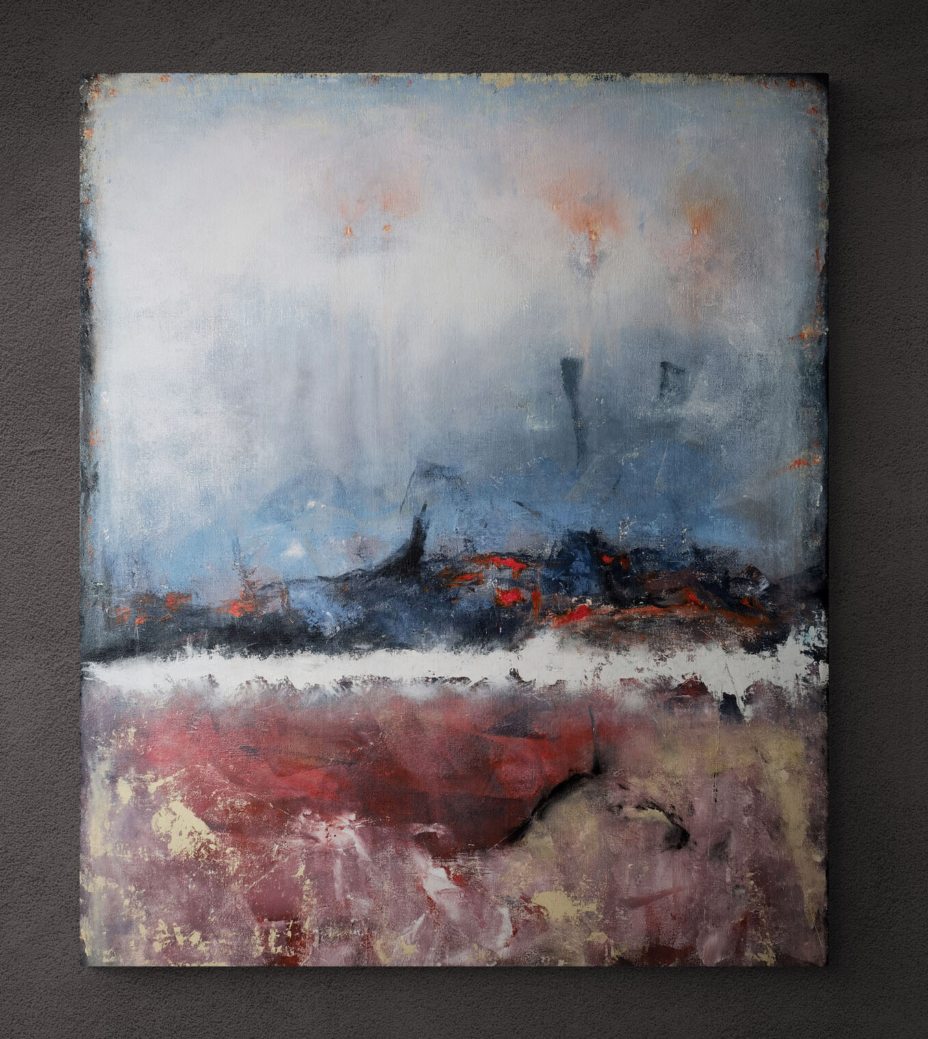 Абстрактная картина на холсте маслом 120×100 cm