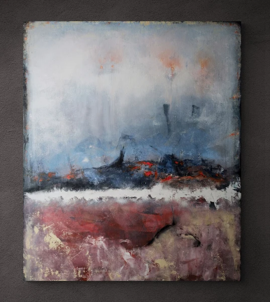 Абстрактная картина на холсте маслом 120×100 cm - превью 1