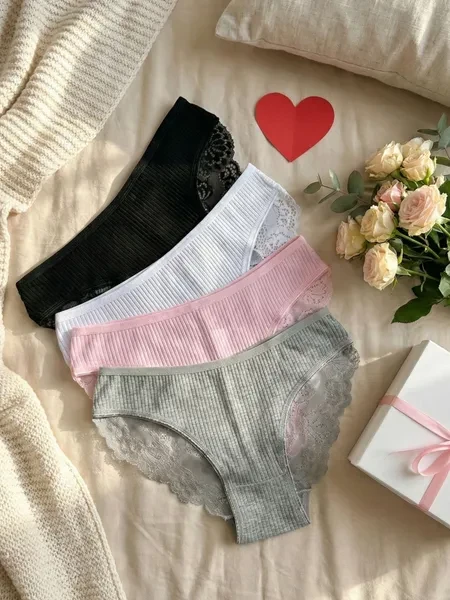 Комплект трусов слипы INTIMNO Хлопковый набор, 4 шт - превью 2