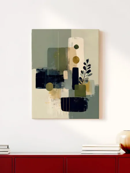 Картина на стену 30х40, Абстракция 36 на холсте для интерьера, декор для дома