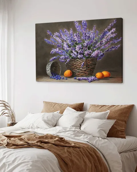 Картина для интерьера Натюрморт в стиле Прованс Лаванда 50х70 см