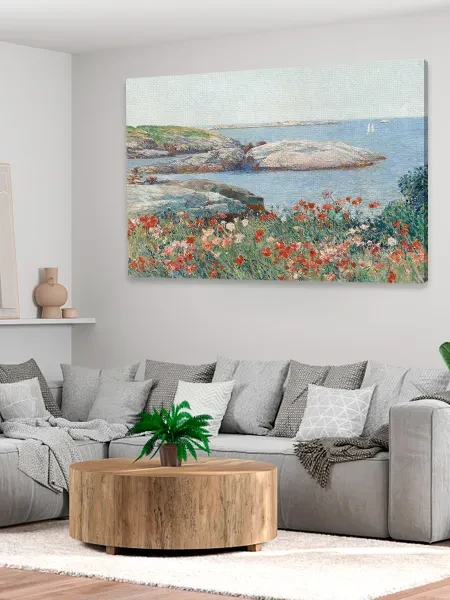 Большая картина на стену для интерьера - Чайлд Хассам - Маки острова Шолс 70х100 см - превью 3