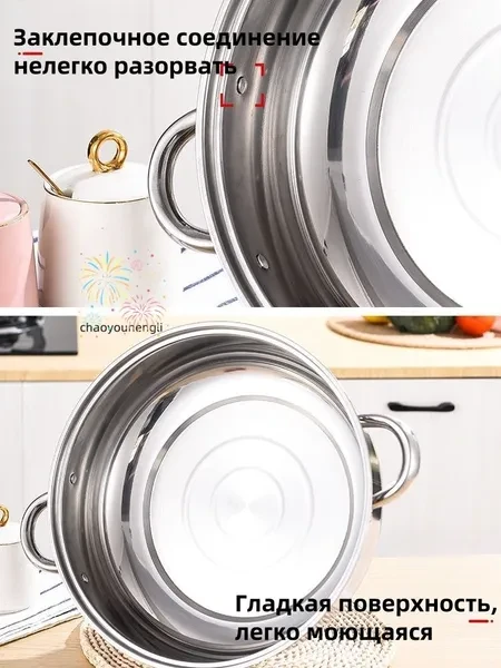 Мантоварка, Нержавеющая сталь, 5 яруса, 28 л - превью 13