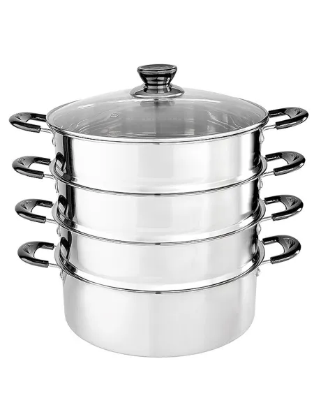 Мантоварка Webber BE-082 Пароварка нержавеющая сталь, 24см , 4 уровня